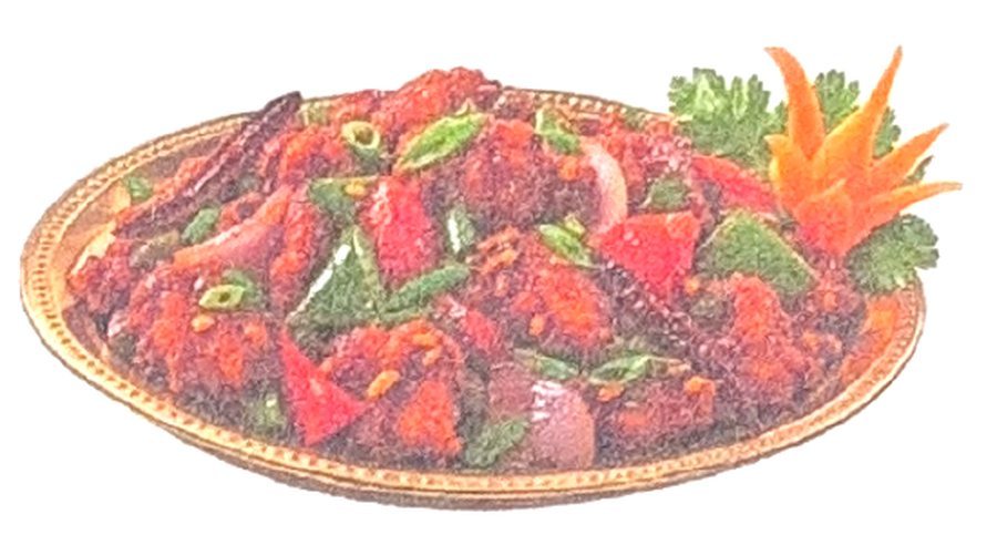 Gobi Manchurian tossed with peppers and onion